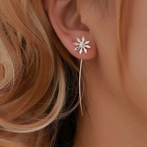 BOGO Silver Daisy Drop Earrings Dainty Cute